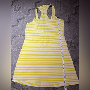 Lululemon yellow and white striped tank top